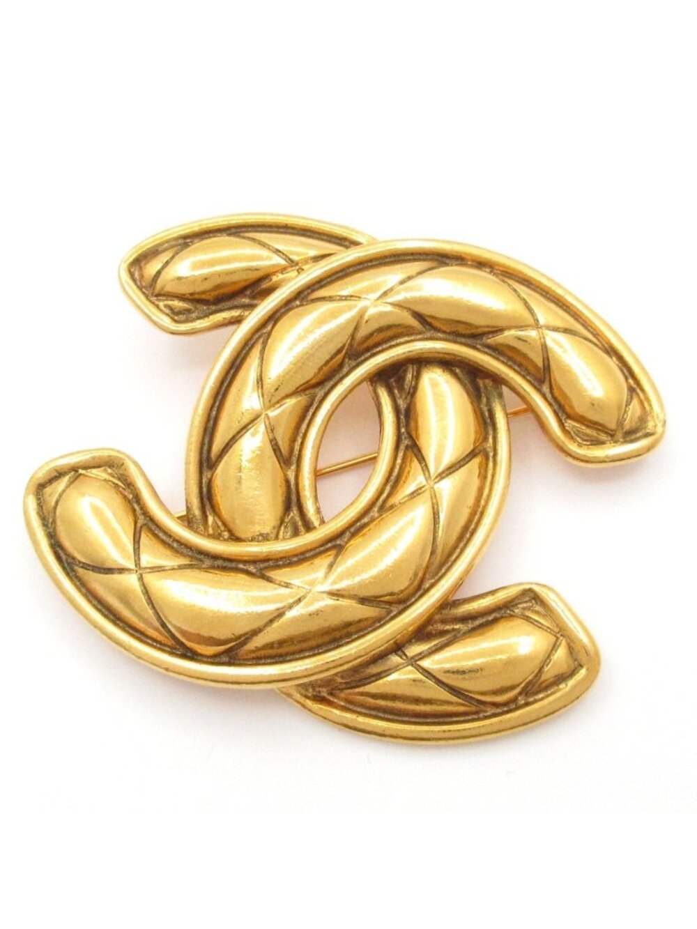 Chanel Brooch Gold CC Logo
